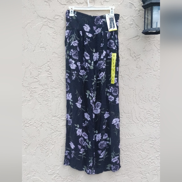 Women's wide legged high waist floral pants - Picture 5 of 6